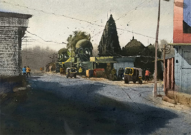 Contemporary Indian painting - figurative work
