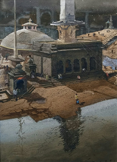 Contemporary Indian painting - nature study