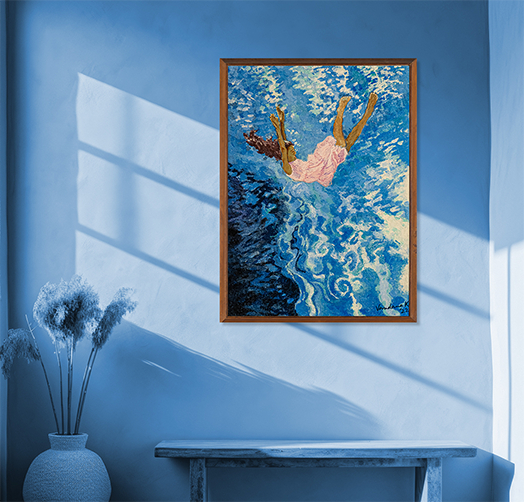 Artwork displayed in a modern living space